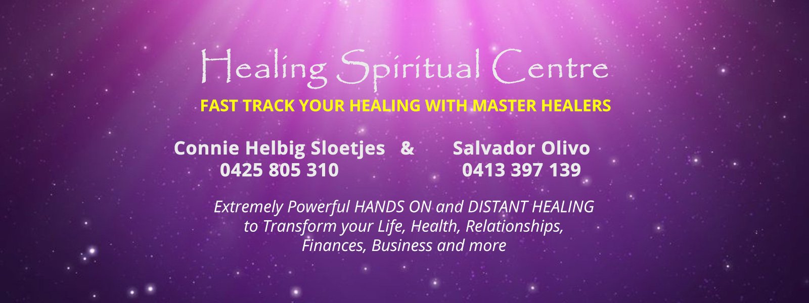 Home - Healing Spiritual Centre | Connie Helbig Sloetjes & Salvador ...